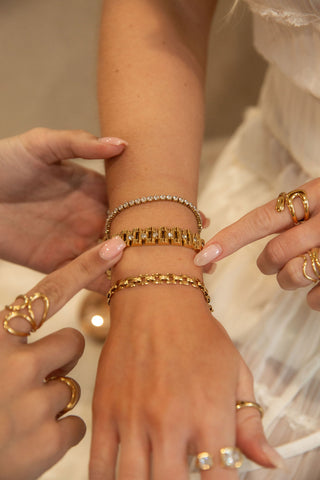 Emmy Tennis Bracelet | Gold