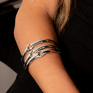 Siren Cuff Bangle | Silver