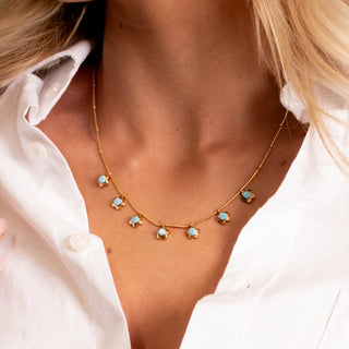 Paros Turquoise Necklace | Gold