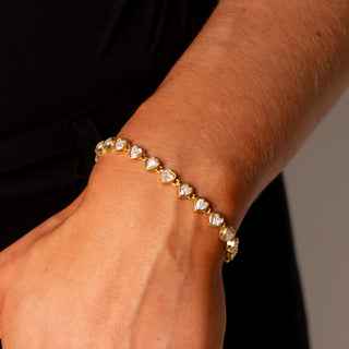 Lyla Love Tennis Bracelet | Gold